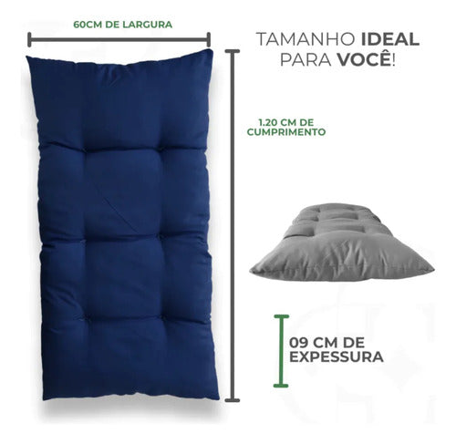 Almofada Futon 120x60 Cm Cadeira Sofá Pallet Espreguiçadeira