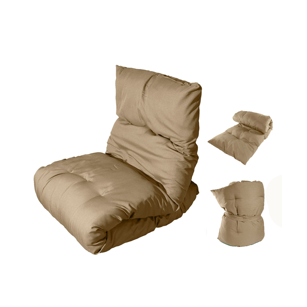 Futon Colchonete Dobrável Solteiro Almofada Decorativo