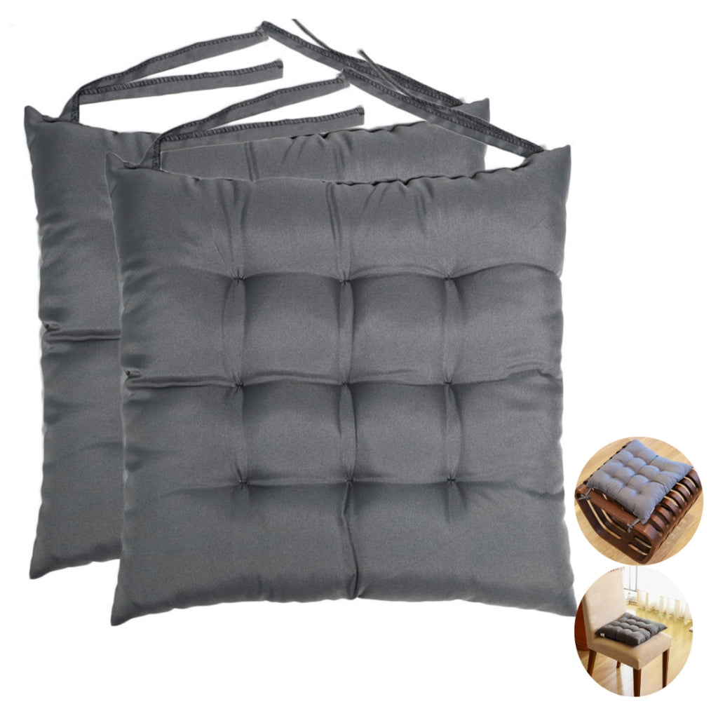 Kit 2 Almofadas Assento de Cadeira 40x40 Futon Macio Assento Encosto
