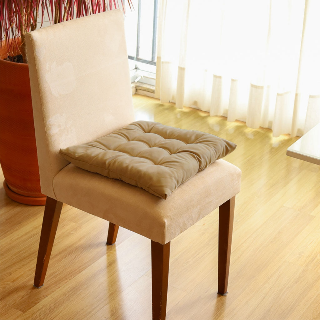 Kit 2 Almofadas Assento de Cadeira 40x40 Futon Macio Assento Encosto