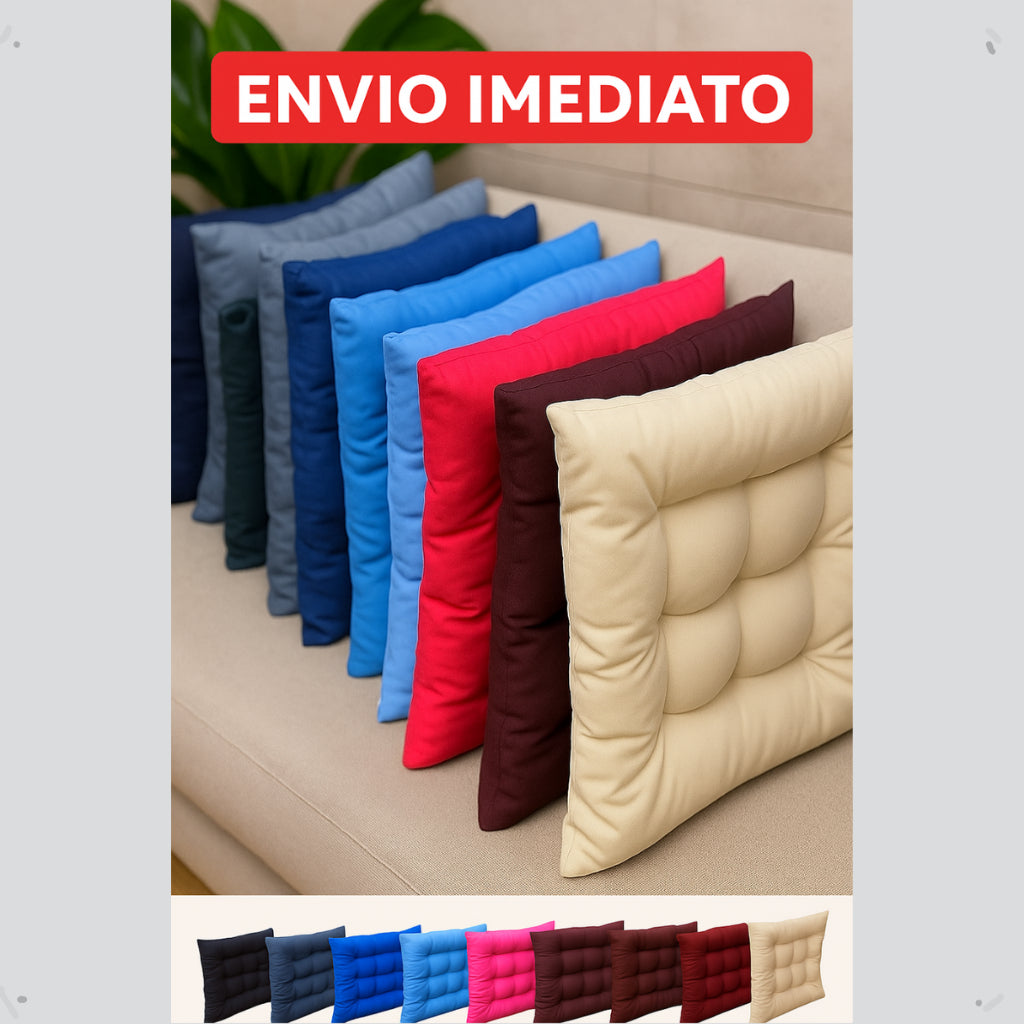 Kit 2 Almofadas Decorativa Futon Assento De Cadeira Sofá Pallet Banco Diversas Cores 40x40cm Macio