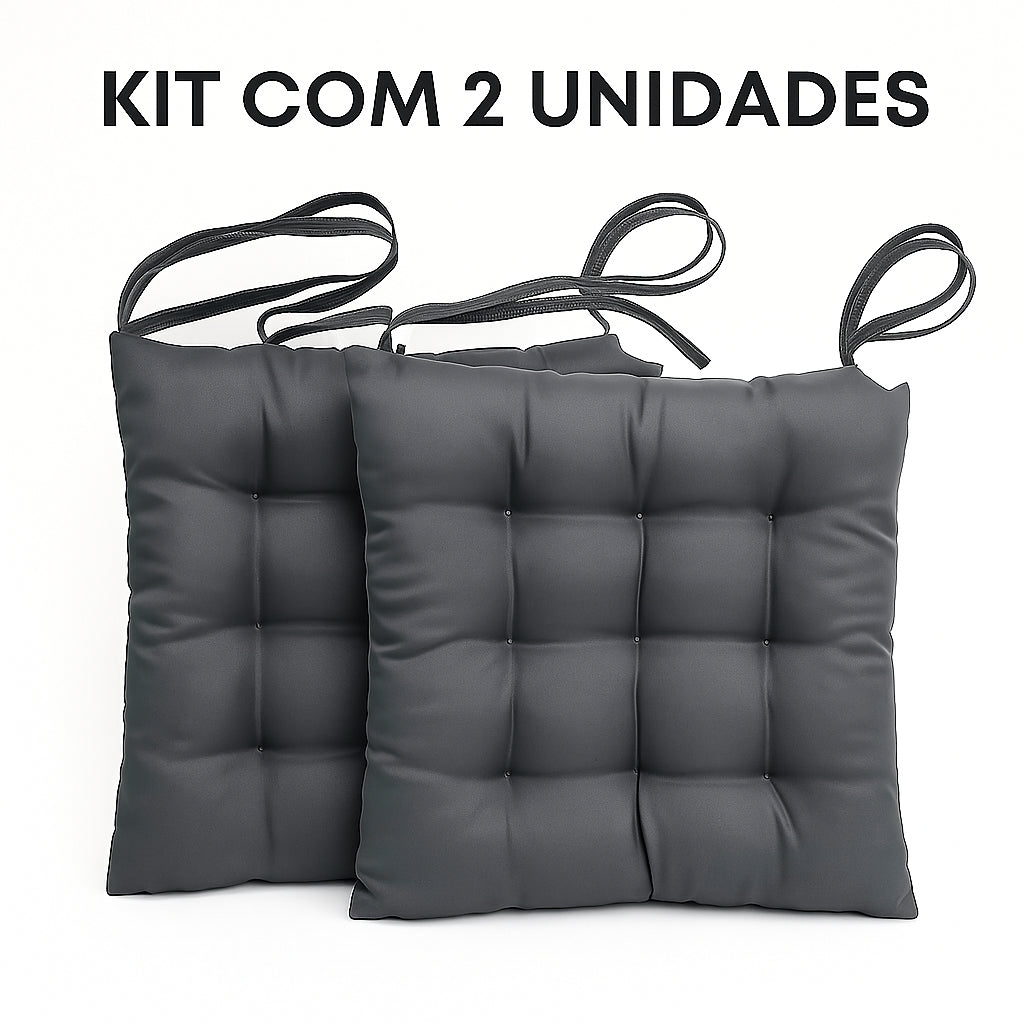 Kit 2 Almofadas Decorativa Futon Assento De Cadeira Sofá Pallet Banco Diversas Cores 40x40cm Macio