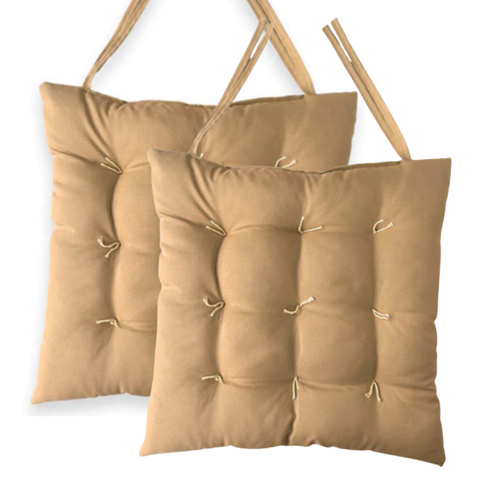 Kit 2 Almofadas Assento de Cadeira 40x40 Futon Macio Assento Encosto