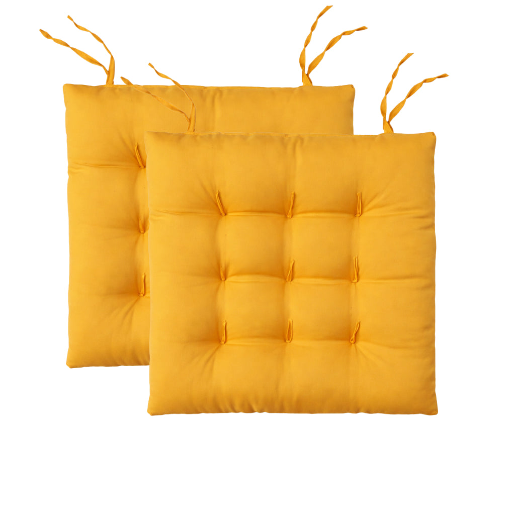 Kit 2 Almofadas Assento de Cadeira 40x40 Futon Macio Assento Encosto